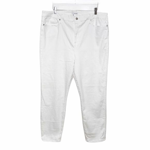 Good American Good Leg Crop Skinny Jeans 24 Plus White - Picture 5 of 12